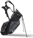 Frogger Function Hybrid Golf Bag for Men and Women with Stand, Charcoal/Black - Ultra Lightweight Golf Bag with 7 Spacious Pockets, 2 Integrated Latch-it Receivers and Ergonomic Dual Shoulder Straps