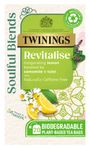 Twinings Soulful Blends Revitalise Inspired by Ayurveda - Invigorating Lemon Herbal Tea Infusion with Camomile & Tulsi - Tea, 20 x Biodegradable Tea Bags