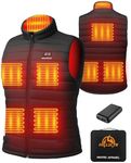 Men's Heated Vest with 20000mAh 7.4V Rechargeable Battery Pack - Electric Heating Vest for Outdoor Activities,L