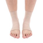 Ankle Protector, Bunga Pads Soft Elastic Ankle Sleeve Silicone Protective Pad Breathable Foot Heel Crack Sock Gel Socks Figure Skating(Curved silicone)