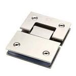 Shower Door Hinges,180 Degree Glass Door Hinges,Heavy Duty Stainless Steel Polished Bathroom Gate Clamp, Polished Chrome for 8-12 mm Toughened Glass, Shower Room Doors Hinge