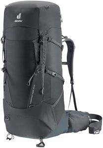 DEUTER Unisex Black Aircontact Core 50+10L Rucksack with High-Capacity and Superior Ventilation for Multi-Day Hiking | Trekking | Mountaineering