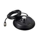 HYS NMO Antenna Magnet Mount 6.1 Inch Rubber Boot Aerial Magnetic Base 16.4ft/5m RG58 Coaxial Cable PL-259 For Car Truck CB Radio Amateur Radio Mobile Transceiver Ham Radio Antenna