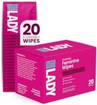 Lady Parts Feminine Wipes - Flushable Wet Wipe for Women - pH Optimized for Privates, Body, Booty, & Face - Good for Travel & Intimate Areas - Stay Fresh & Clean - 20 Wipes