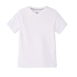 French Toast Boys' Short Sleeve V-Neck Tee, White, 8