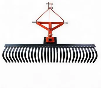 Garvee 5 FT Landscape Rake for Tractors,3 Point Rock Rake with Steel Tines
