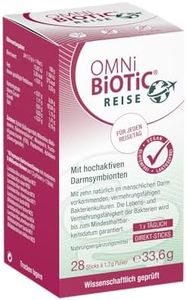 OMNi BiOTiC REISE Direkt-Sticks | Reiselust statt Urlaubsfrust | Praktischer Stick, der direkt auf der Zunge zergeht | 28 Portionen | 10 Bakterienstämme | Vegan | Glutenfrei | Zur täglichen Anwendung