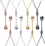 8Pcs Spoon Necklace Snuff Spoon Nec