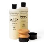 John Boos Cutting Board Care and Maintenance Set: Includes Two 16 Ounce Bottles Mystery Oil and One Round Applicator