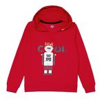 Amazon Brand - Jam & Honey Polyester Boys Cotton Hooded Neck Lightweight Regular Sweatshirt(Jhaw19Bswt903B_Red_6-7 Years_Red 1_6-7 Years)