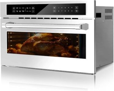 GarveeHome 30 ft Microwave Convection Oven, 1.6 Cu Ft Built In Microwave Oven with Air Fryer-Child Safety Lock-Drop Down Door, 1700W Touch Control-Multiple Cooking Modes, Ideal for Modern Kitchens
