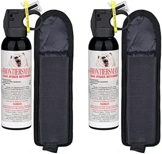 SABRE Frontiersman 7.9 oz. Bear Spray, Maximum Strength 2.0% Major Capsaicinoids, Powerful 30 ft. Range Bear Deterrent, Outdoor Camping & Hiking Protection, Quick Draw Holster & Multipack Options