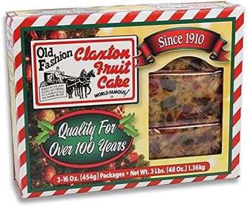 Claxton Fruit Cake - "Holiday Pack" - 3-16 Oz. Fruit Cakes - Individually Wrapped For Freshness - Packed in our colorful "Holiday Special" Carton - 3-pack