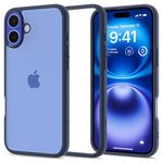 Spigen Ultra Hybrid Back Cover Case Compatible with iPhone 16 (TPU + Poly Carbonate | Navy Blue)