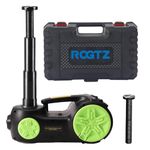 ROGTZ Upgraded Electric Car Jack Kit 5 Ton Floor Jack Hydraulic with Tire Inflator Lifting Range: 6.1-20.90 inch,Car Lift for Vehicle Roadside Emergency Tire Repair Kit (Green)