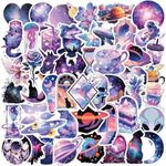 Goth Stickers 50 Pcs Fantasy Stickers Purple Sticker Packs Aesthetic Art Stickers for Water Bottles Aesthetic Galaxy Stickers Vaporwave Stickers Waterproof