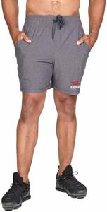 NCAA Men’s University Athletic Performance Shorts, 7 Inch Inseam with Zipper Media Pocket Gray Heather