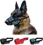 CollarDirect Dog Muzzle - Adjustable Soft Breathable Tribal Nylon Dog Mouth Guard Cover for Small, Medium and Large Dogs, Anti Chewing, Barking & Biting (Pattern 3; M/L)