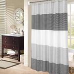 MORNITE Shower Curtain Black and Gr