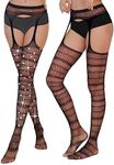 PAPAJIANG 2pcs Tights Sparkle Rhinestone US Size 4-14 Fishnets Stockings High Waist Fishnet Tights Pantyhose, C&c Rhinestone, 4-14