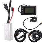 Electric Motor Controller, 36V/48V 500W Waterproof Brushless Motor Controller Kit with LCD Display, 8C Sensor Brake Leve & 130X Throttle, Electric Bike Conversion Kit for Electric Bicycle Scooter