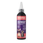 RenaSan Animal Antiseptic Ear Drops (100ml) – Fights Infection, Kills bacteria, Stops Odours, Scratching & Discomfort, Anti-fungal (Yeast), Veterinary-grade, for Dogs, Cats & all other animals