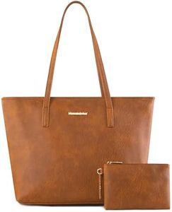 Montana West Tote Bags Vegan Leather Purses and Handbags for Women Top Handle Ladies Shoulder Bags, *3a-dark Brown, Large