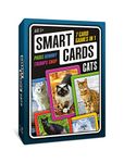 100 PICS SMART CARDS Cats, Gift, Stocking Filler, Travel Game, 7 games in 1, Pairs, Snap, Trumps, Rummy, Memory Quiz, Learn Facts, Age 5+, 1-8 Players