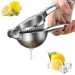 Manual Lemon Press, Stainless Steel Zinc Alloy, Corrosion-resistant and Durable, 7cm Diameter Heavy-duty Juice Squeezer, Easy to Clean, Suitable for Kitchens, Bars, and Restaurants