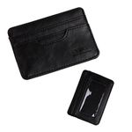 Y&G YCM040101 Black Id Card Holder With 5 Card Holder Groomsman Gift Credit/Id Case Holder Wallet