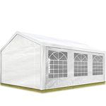 TOOLPORT Marquee Garden Tent 3x6 m Gazebo approx. 180 g/m² PE tarpaulin 100% waterproof white