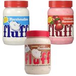 Marshmallow Spread Bundle With Marshmallow Fluff 213g, Marshmallow Fluff Caramel 213g and Marshmallow Fluff Strawberry 213g (3 Pack)