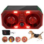 Solar Motion Sensor Alarm, Solar Sound & Strobe Light Alarm Motion Detector Dog Barking&Gunshot Sound, Say Goodbye to The Unwanted Explorers