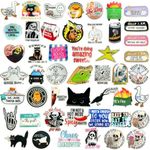 50 PC Funny Stickers Small Humor Waterproof Sticker Bulk Pack Meme Inappropriate Sarcastic Weird Crazy for Adult Laptop Water Bottles Mental Health Planner Work Office Healthcare Medical BumperGifts