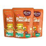 Slurrp Farm No Maida Pancake Mix | Instant Breakfast Mix made with Oats and Jowar | 100% Vegetarian Eggless Healthy Breakfast for Kids & Adults | Classic- Pack of 3 X 150g