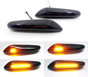 Xinctai 2PCS Smoke Lens Dynamic Flowing Sequential LED Side Marker Light Turn Signal Lamp for BMW E60 E61 E90 E91 E92 E93 E81 E82 E88 E46 E83 E84 1/3/5/X3/X1 Series