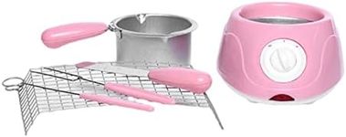 Chocolate Cheese Fondue Electric Fondue Pot Set Melts Mini Fondue Set for Caramel Sauces Marshmallows for Women Kids Girls (Color : Pink)