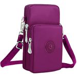 LassZone Women Girls Zipper Waterproof Nylon Crossbody Bags Wallet Cellphone Purse Shoulder Bag Wristlet Handbags