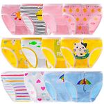 Anntry Baby 12 Pack Panties Soft Comfort Knickers Cotton Underwear Little Girls Assorted Briefs 2-12 Yrs (Color-3,2-4 Years)