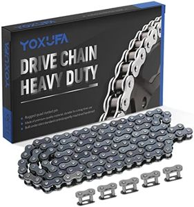 YOXUFA 420 Drive Chain 120 Links Heavy Duty for 50cc 70cc 90cc 110cc 125cc CRF150 Grom YZ80 SSR KLX NST SDG TaoTao Coolster Apollo Kazuma Baja Lifan 4 Wheeler ATV Quad Go Kart Dirt Pit Mini Bike Parts