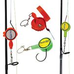 HOOK-EZE Fishing Knot Tying Tool Cover Fishing Hooks on 4 Fishing Poles - Line Cutter - 2 Sizes Saltwater Freshwater Bass Kayak Ice Fishing Fly Fishing Tools Hook eze Multitool (HI-VIZ)