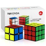 ROXENDA Speed Cube Set, 2X2 3X3 Speed Cube Original Fast Cube with Instruction (Sticker)