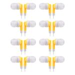 Wholesale Earbuds Bulk Headphones Individually Bagged 50 Pack for iPhone, Android, MP3 Player for Schools, Libraries, Hospitals (Yellow)