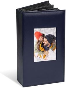 Vienrose Photo Album 4x6 300 Photos Leather Cover Picture Book with 300 Horizontal Pockets, Slip-in Picture Albums for Wedding Baby Vacation, Blue