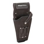 WrightFits Leather Drill Holster Double Nail and Hammer Holder Multi Pockets Tool Work Pouch Organiser & Belt |For Builders, Carpenters, Gardeners, Electricians (Drill Holster)