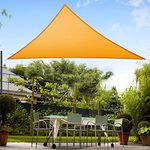 HIPPO Shade Sail 12FTX12FTX12FT 150 GSM Sun Shade 85% UV Block for Canopy Cover, Outdoor Patio, Garden, Pergola, Balcony Tent (Yellow, Customized, Pack of 1)