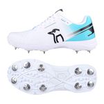 Kookaburra KC 3.0 Spike Cricket Shoe - White/Aqua - 10