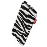 fitBAG Bonga Zebra custom tailored sleeve for Apple iPod nano 1G | Made in Germany | Fine imitation fur pouch case cover with MicroFibre lining for display cleaning