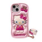 Cartoon Silicone Case for iPhone 11 Case,Cute Funny Kawaii Kitty Cat Animal Character Phone Case 3D Cover Phone Case for Kids Girls and Womens