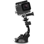 TEKCAM Camera Suction Cup Mount Compatible with GoPro Hero 12 11 10 9 8 7/ AKASO EK7000 Pro V50 Elite/Apexcam/Dragon Touch/GOOKAM Waterproof Action Camera, Car Windshield Suction Mount